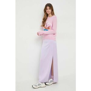 MAX&Co. fustă x CHUFY culoarea violet, midi, drept 2418100000000 imagine