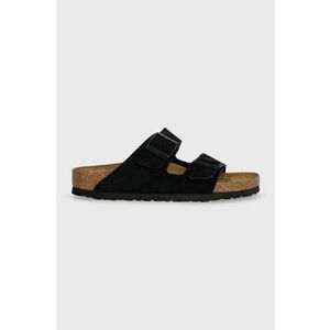 Birkenstock papuci din piele Arizona femei, culoarea negru, 1027164 imagine