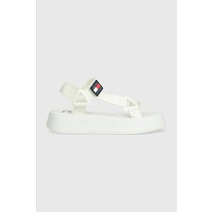 Tommy Jeans sandale TJW EVA SANDAL femei, culoarea bej, cu platforma, EN0EN02466 imagine