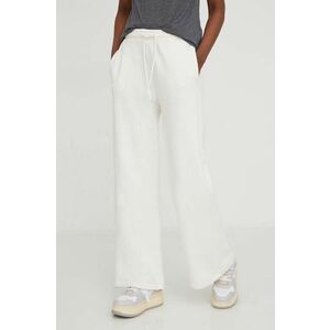 Abercrombie & Fitch pantaloni de trening culoarea bej, neted imagine