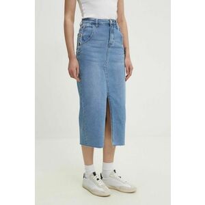 Answear Lab fusta jeans midi, drept imagine