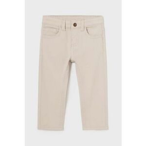 Mayoral pantaloni bebe slim fit culoarea bej, neted imagine