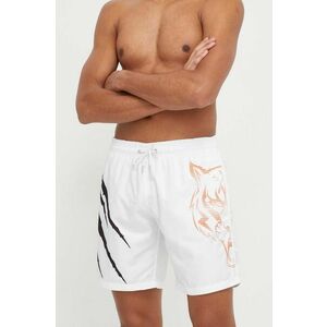 PLEIN SPORT pantaloni scurti de baie culoarea alb imagine