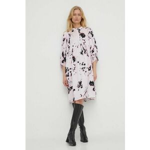 Bruuns Bazaar rochie culoarea roz, mini, oversize imagine