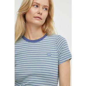 Levi's tricou din bumbac femei, culoarea albastru marin imagine