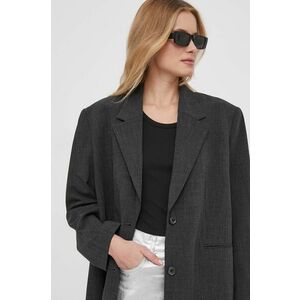 Dkny sacou culoarea gri, un singur rand de nasturi, neted imagine