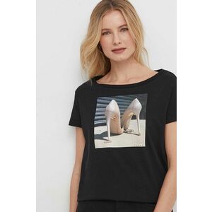 Sisley tricou din bumbac femei, culoarea negru imagine