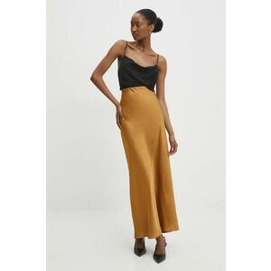 Answear Lab fusta culoarea galben, maxi, drept imagine