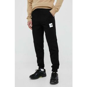 The North Face pantaloni de trening din bumbac culoarea negru, cu imprimeu imagine