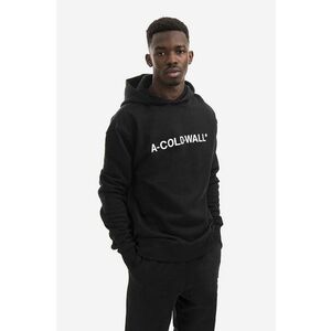 A-COLD-WALL* hanorac de bumbac Essential Logo Hoodie bărbați, culoarea negru, cu glugă, cu imprimeu ACWMW083.-LIGHTORANG imagine