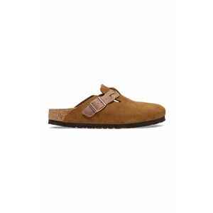 Birkenstock papuci din piele Boston femei, culoarea maro, 1026713 imagine