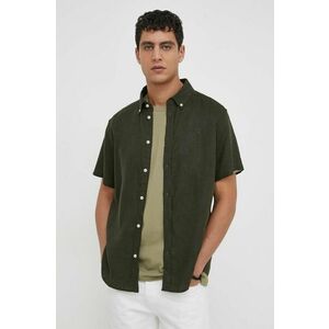 Les Deux camasa de in culoarea verde, cu guler button-down, regular imagine