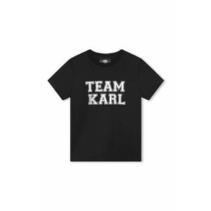 Karl Lagerfeld tricou de bumbac pentru copii culoarea negru, cu imprimeu imagine