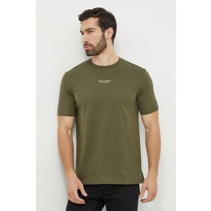 Marc O'Polo tricou din bumbac barbati, culoarea verde, cu imprimeu imagine