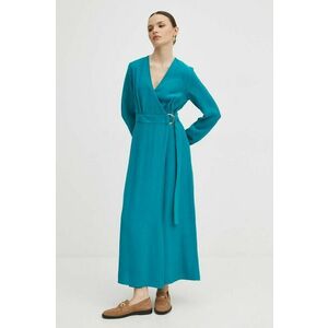 Medicine rochie culoarea verde, midi, evazati imagine