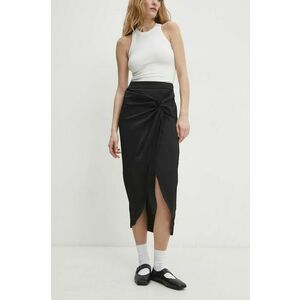 Answear Lab fusta culoarea negru, midi, drept imagine