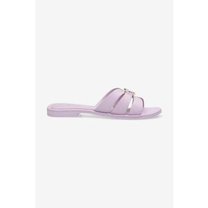 Mexx slapi de piele Nikki femei, culoarea violet, MICY1608441W imagine