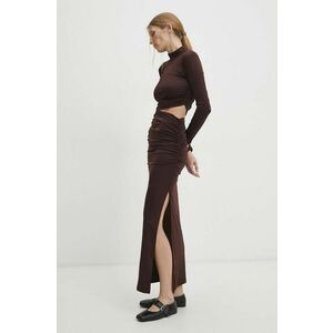 Answear Lab rochie culoarea maro, maxi, mulata imagine