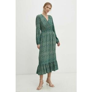 Answear Lab rochie culoarea verde, midi, evazati imagine