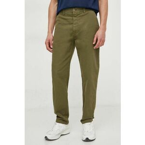 Pepe Jeans pantaloni barbati, culoarea verde, drept imagine