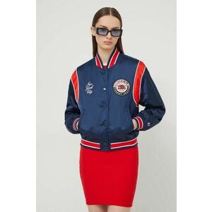 Tommy Jeans geacă bomber Archive Games femei, culoarea bleumarin, de tranziție DW0DW18535 imagine