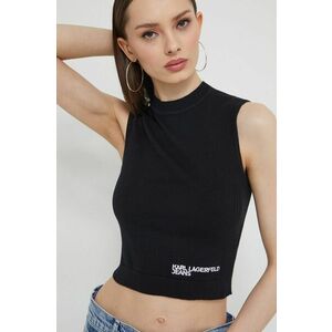 Karl Lagerfeld Jeans top femei, culoarea negru imagine