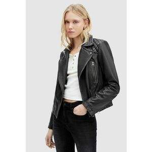 AllSaints geaca de piele CARGO femei, culoarea negru, de tranzitie imagine