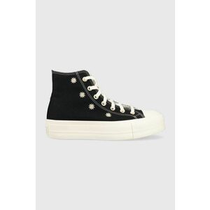 Converse tenisi Chuck Taylor All Star Lift HI femei, culoarea negru, A06115C imagine