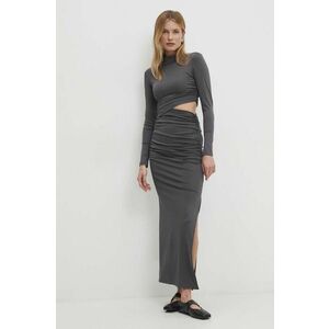 Answear Lab rochie culoarea gri, maxi, mulata imagine