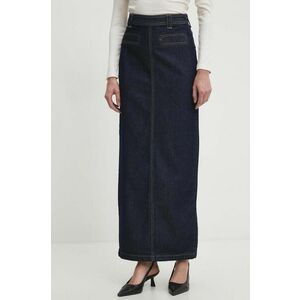 Answear Lab fusta jeans culoarea albastru marin, maxi, drept imagine