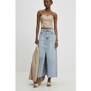 Answear Lab fusta jeans maxi, drept imagine