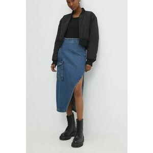 Answear Lab fusta jeans midi, drept imagine