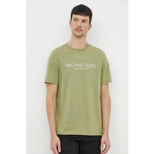 Michael Kors tricou din bumbac barbati, culoarea verde, cu imprimeu imagine