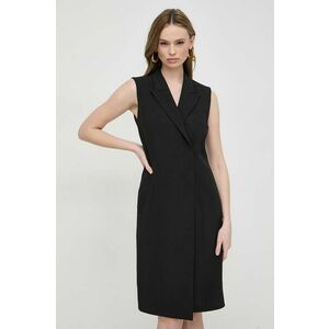 BOSS rochie culoarea negru, mini, drept 50515633 imagine