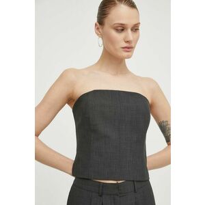 Herskind corset femei, culoarea gri, cold shoulder imagine