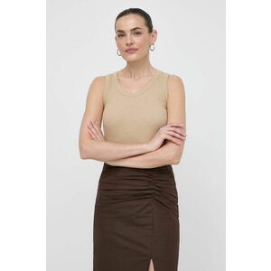 Weekend Max Mara top din bumbac culoarea bej 2415940000000 imagine