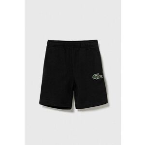 Lacoste pantaloni scurți din bumbac pentru copii culoarea negru, talie reglabila imagine