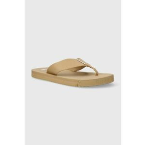 Tommy Jeans slapi TJM ELEVATED FLIP FLOP barbati, culoarea bej, EM0EM01393 imagine