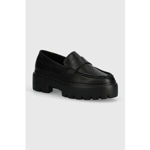 Marc O'Polo mocasini de piele femei, culoarea negru, cu platforma, 40118203201100 NN2M3071 imagine