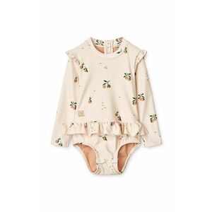 Liewood costum de baie dintr-o bucată pentru bebeluși Sille Baby Printed Swimsuit culoarea bej imagine