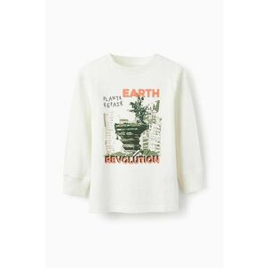 zippy longsleeve copii culoarea bej, cu imprimeu imagine