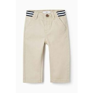 zippy pantaloni bebe culoarea bej, neted imagine