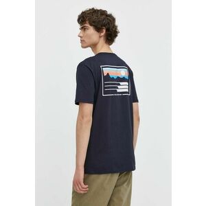 Quiksilver tricou din bumbac barbati, culoarea albastru marin, cu imprimeu imagine