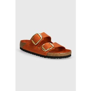 Birkenstock papuci din nubuc Arizona Big Buckle culoarea portocaliu, 1026609 imagine