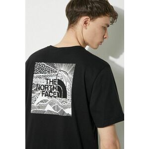 The North Face tricou din bumbac M S/S Redbox Celebration Tee barbati, culoarea negru, cu imprimeu, NF0A87NVJK31 imagine