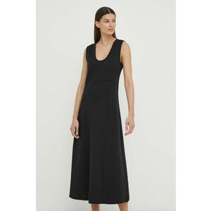 Marc O'Polo rochie culoarea negru, midi, evazati imagine