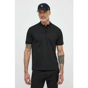 BOSS polo de bumbac culoarea negru, uni 50512112 imagine