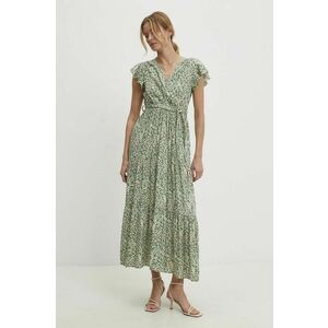 Answear Lab rochie culoarea verde, maxi, evazati imagine