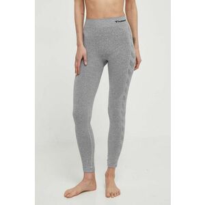 Hummel jambiere de yoga culoarea gri, cu imprimeu, 210496 imagine