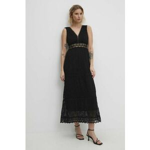 Answear Lab rochie culoarea negru, maxi, evazati imagine